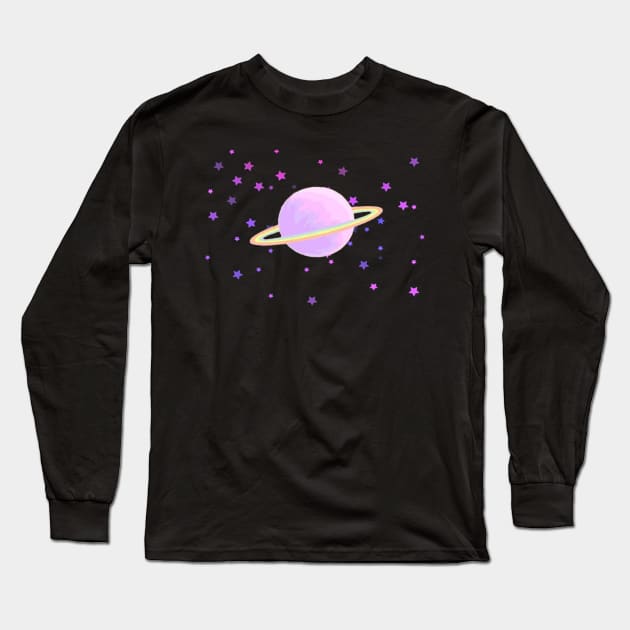 space, planets, universe lovers Long Sleeve T-Shirt by artby-shikha